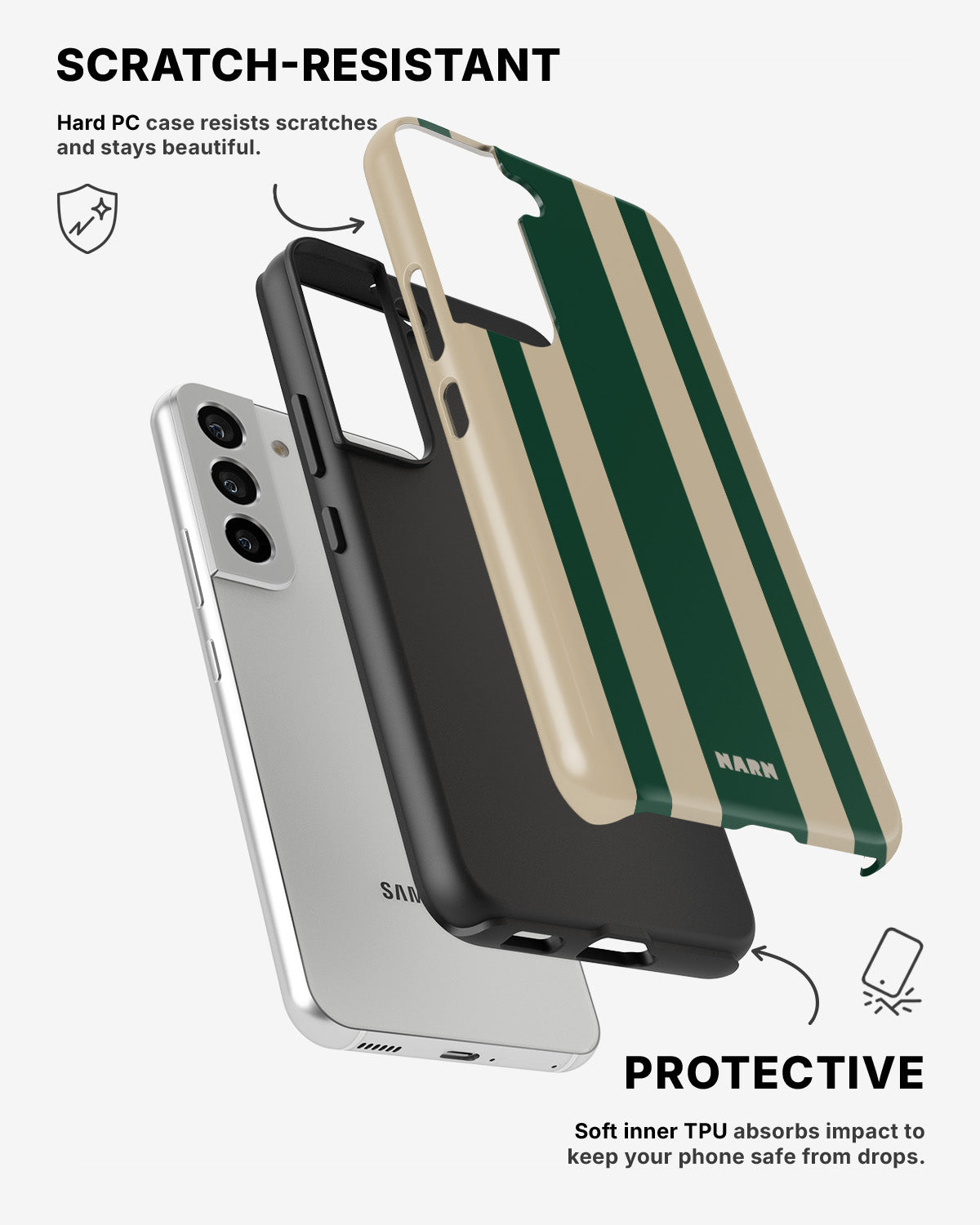 Samsung Galaxy S21 Tough Case – Vert Stripe - View 2