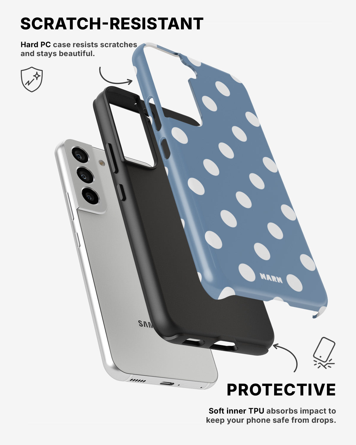 Samsung Galaxy S21 Tough Case – Sky Dots - View 2