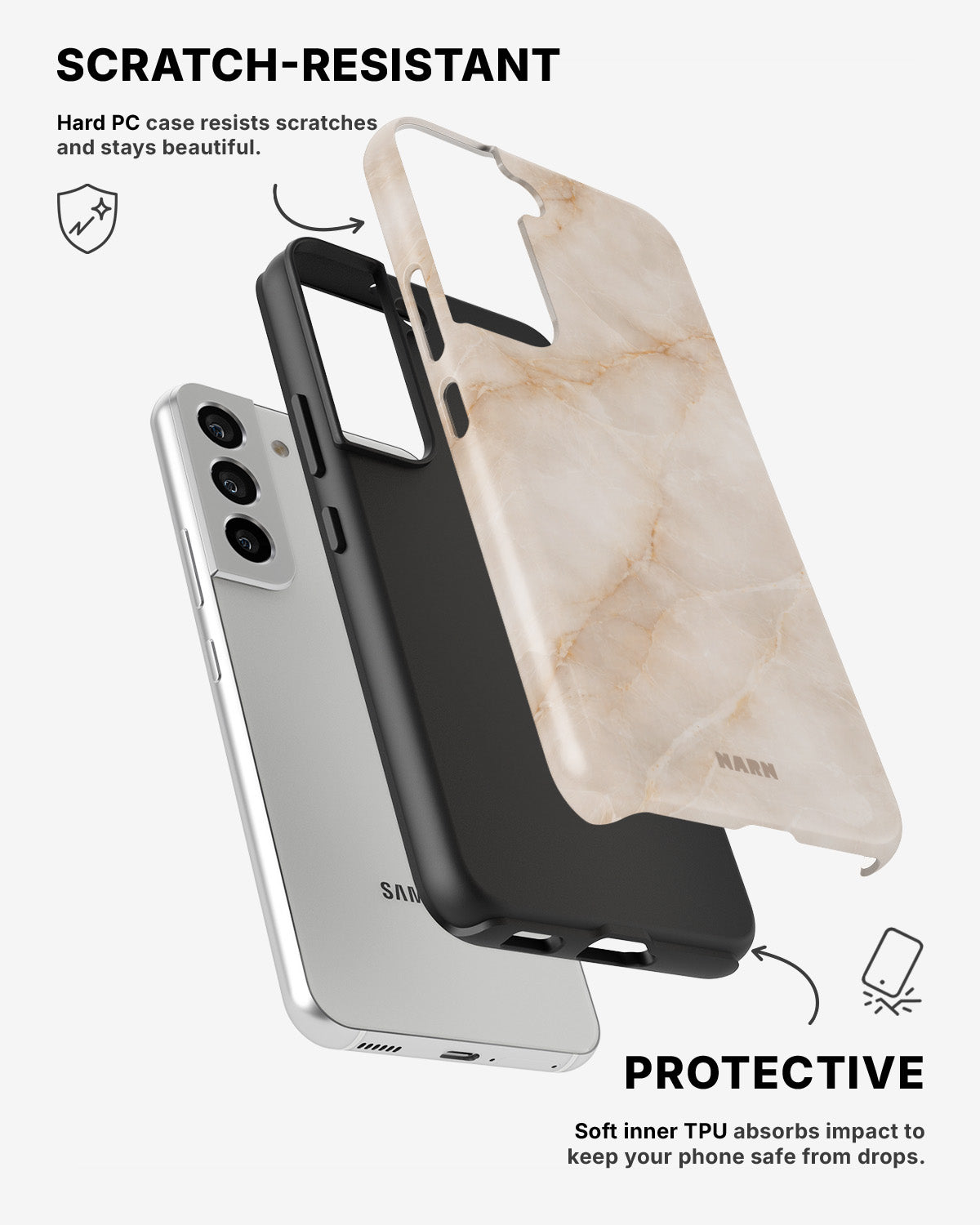 Samsung Galaxy S21 Tough Case – Sand Stone - View 2