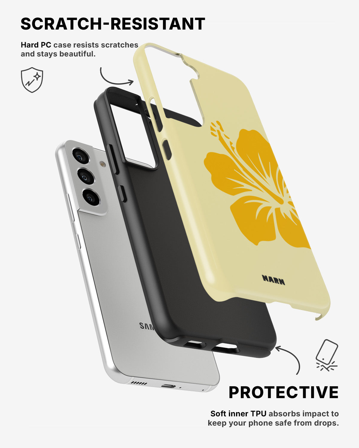 Samsung Galaxy S21 Tough Case – Golden Bloom - View 2