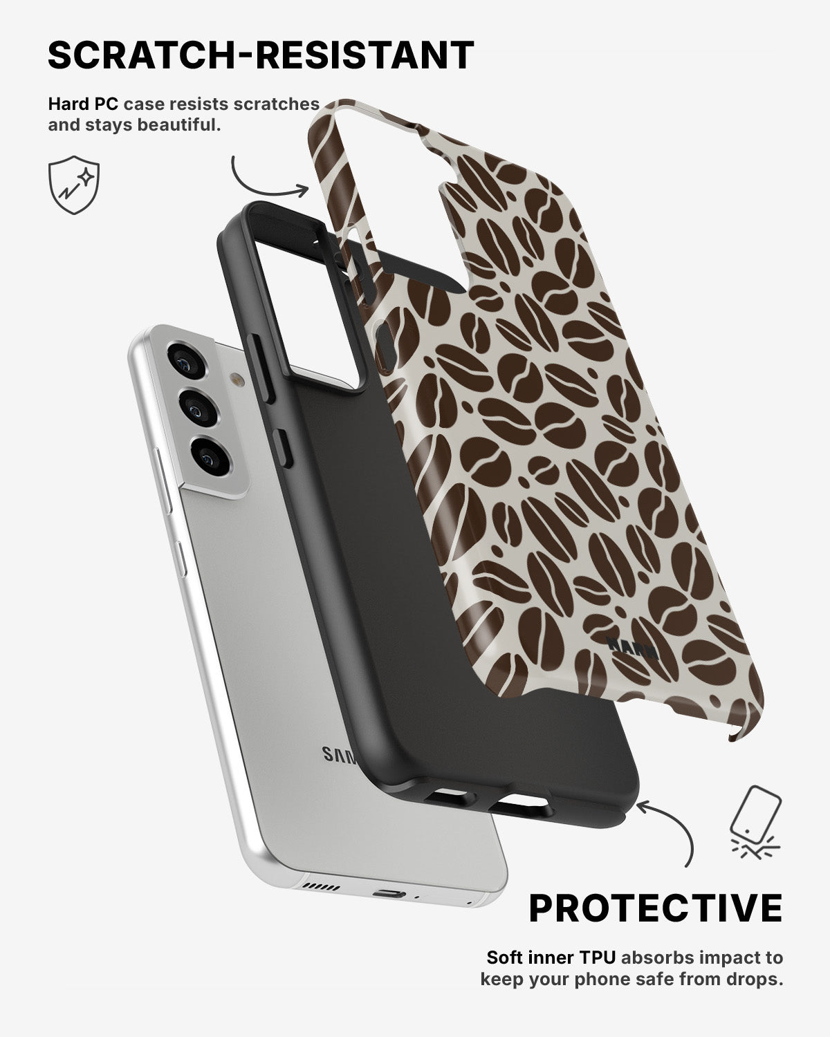 Samsung Galaxy S21 Tough Case – Coffee Beans - View 2