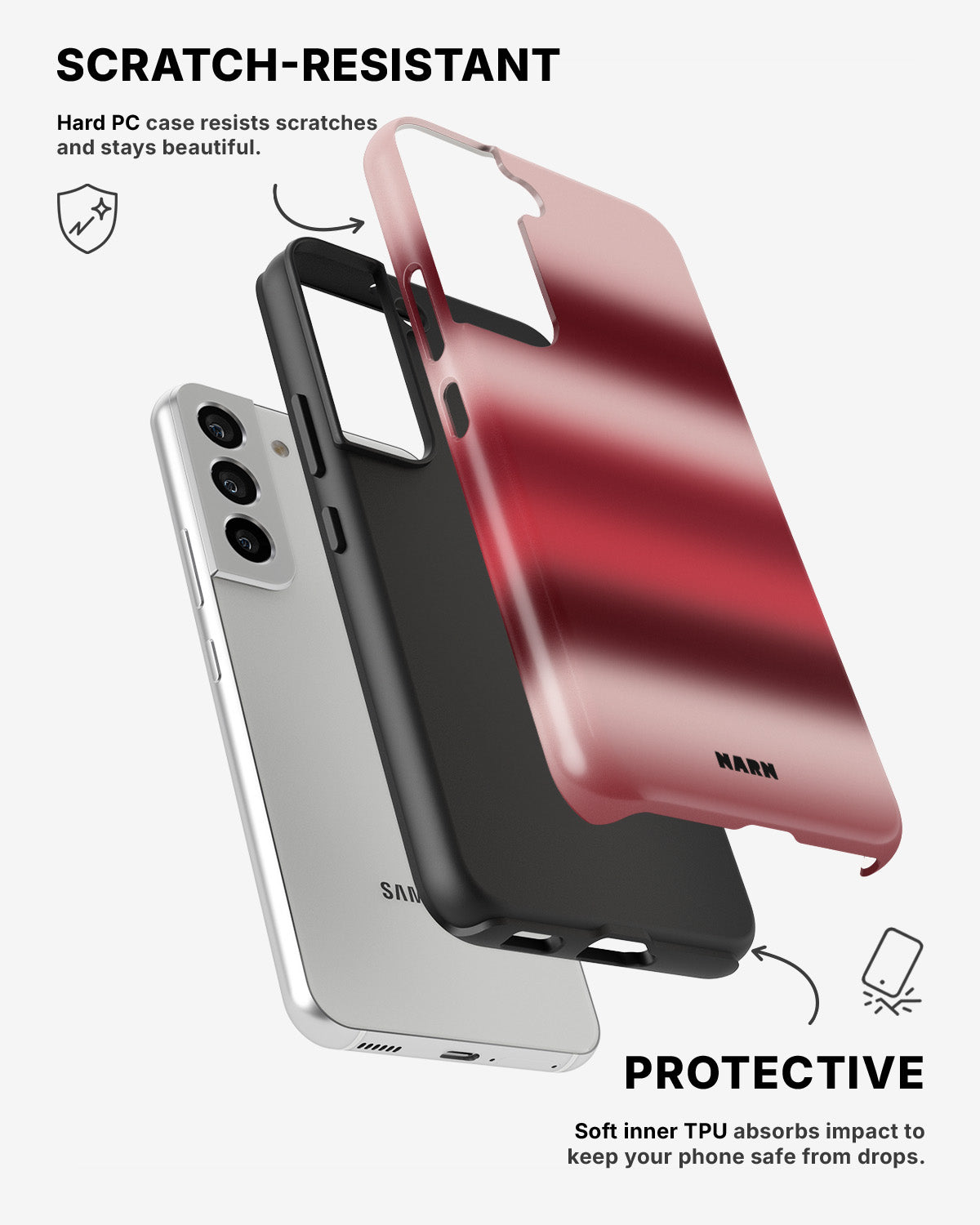 Samsung Galaxy S21 Tough Case – Cherry - View 2