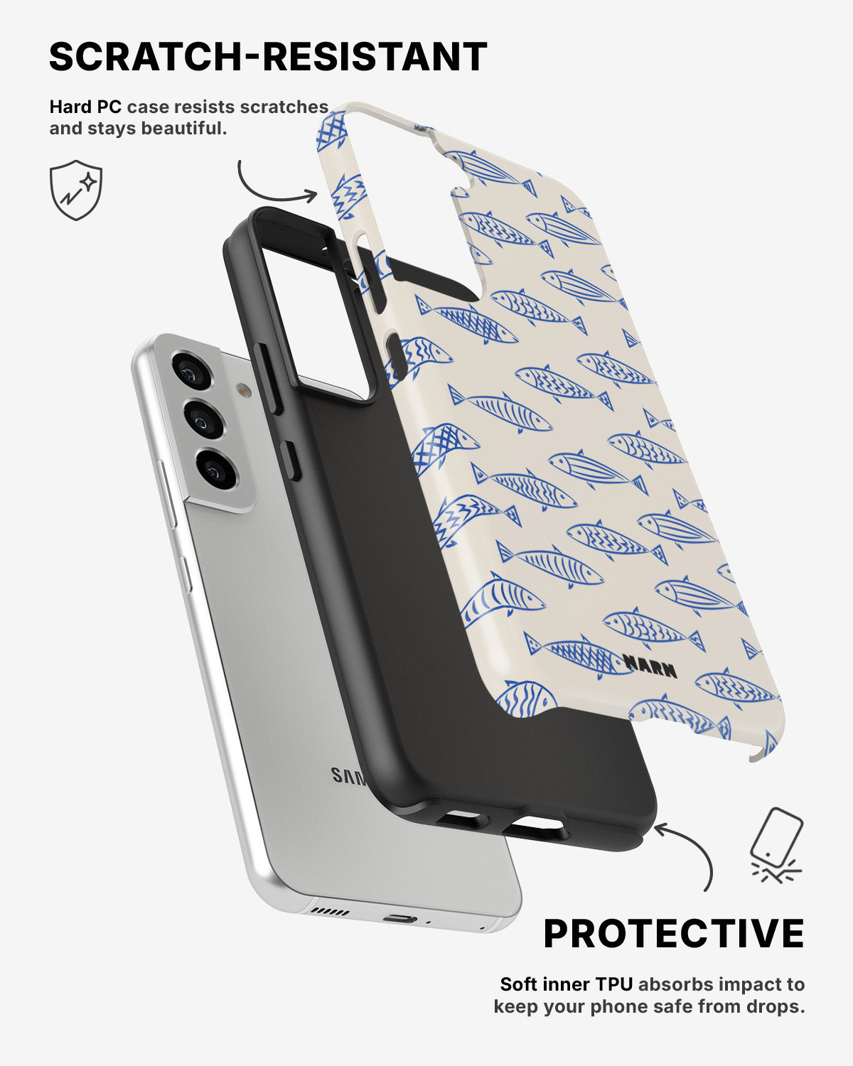 Samsung Galaxy S21 Tough Case – Blue Catch - View 2
