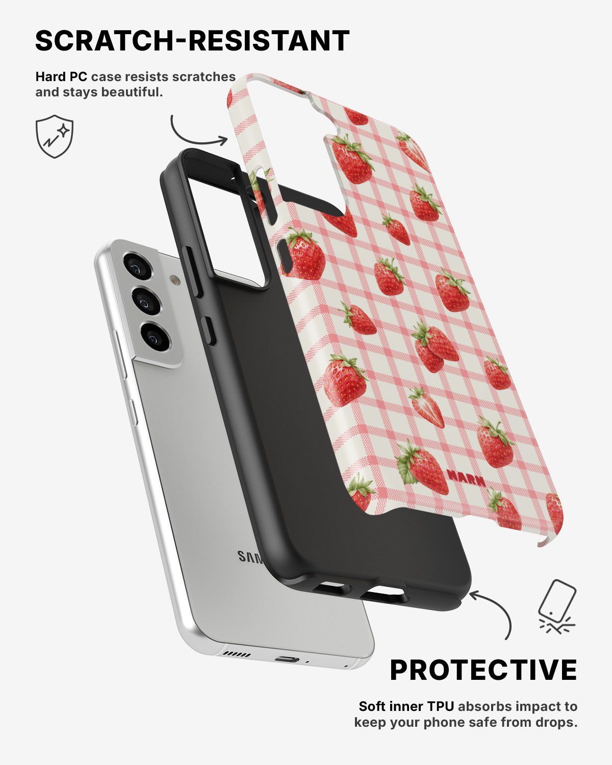 Samsung Galaxy S21 Tough Case – Strawbella - View 2