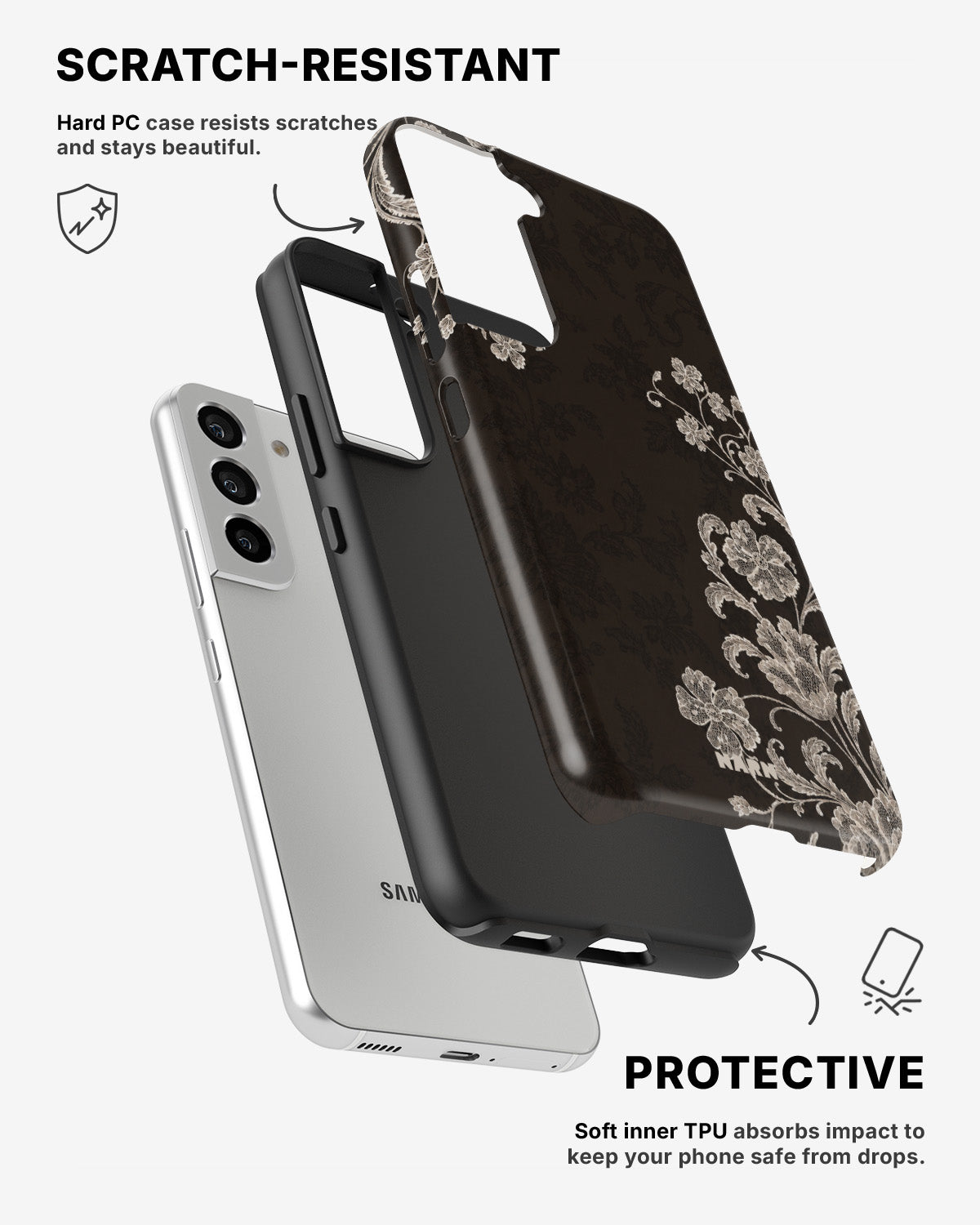 Samsung Galaxy S21 Tough Case – Ivory Bloom - View 2