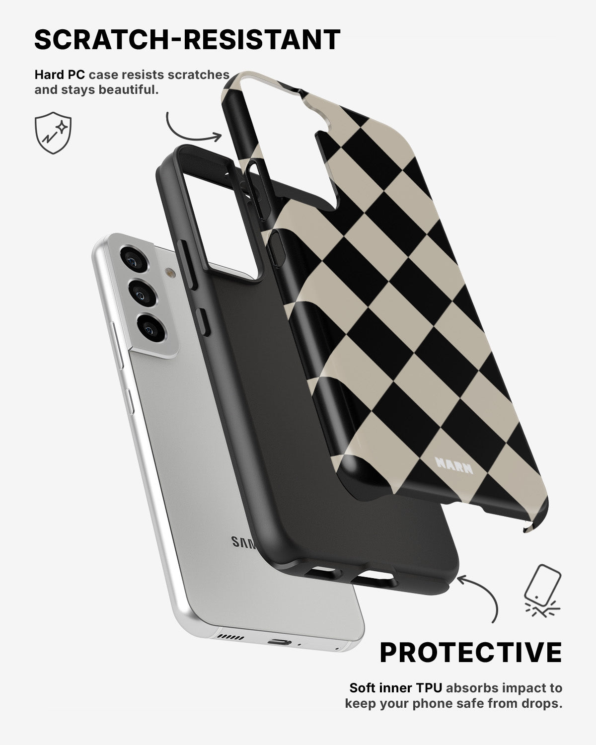Samsung Galaxy S21 Tough Case – Checkmate - View 2