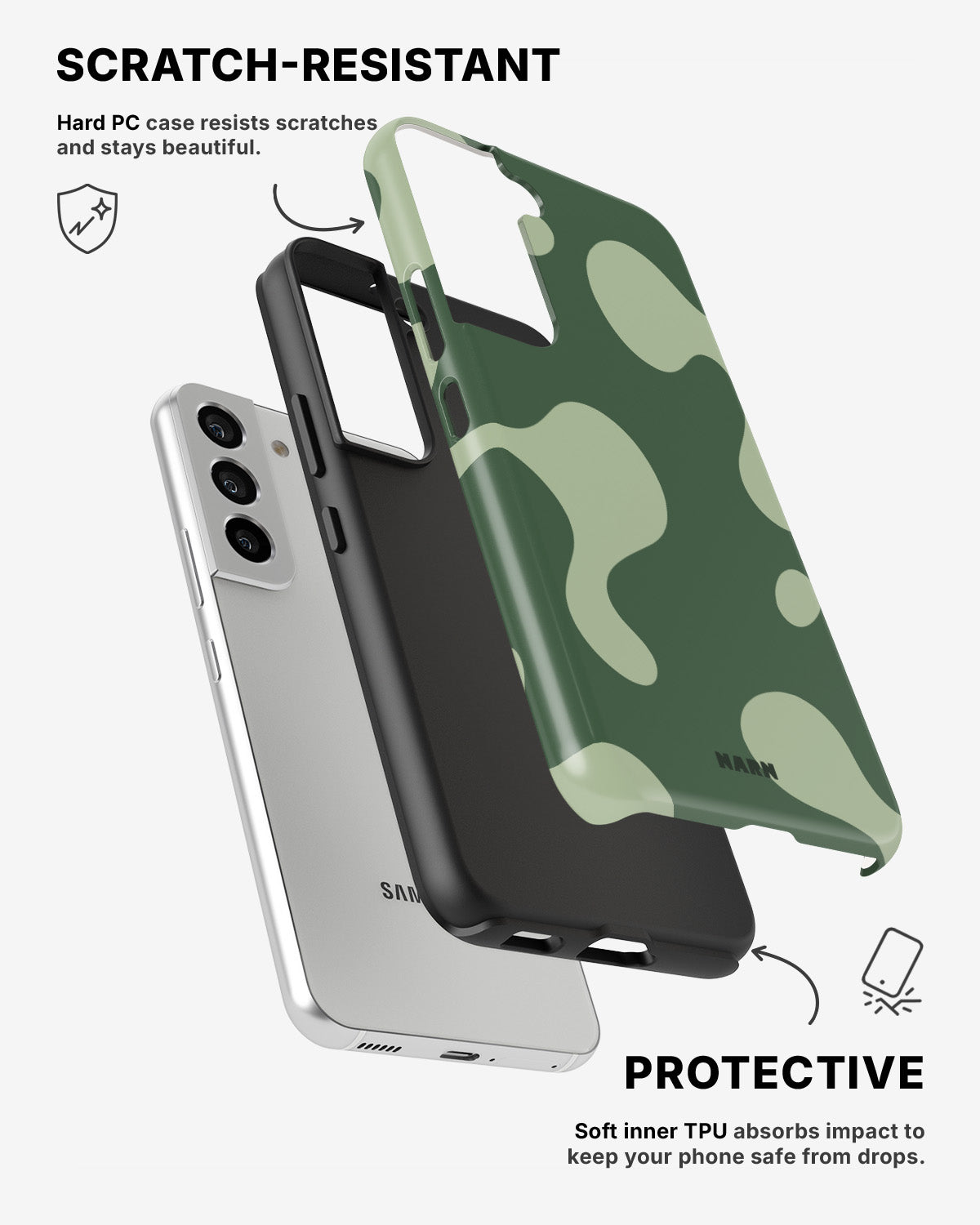 Samsung Galaxy S21 Tough Case – Green Blend - View 2
