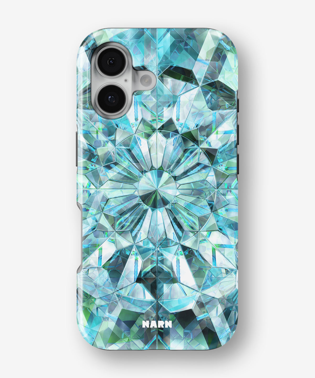iPhone 16 Plus Tough Case – Green Crystals - View 1