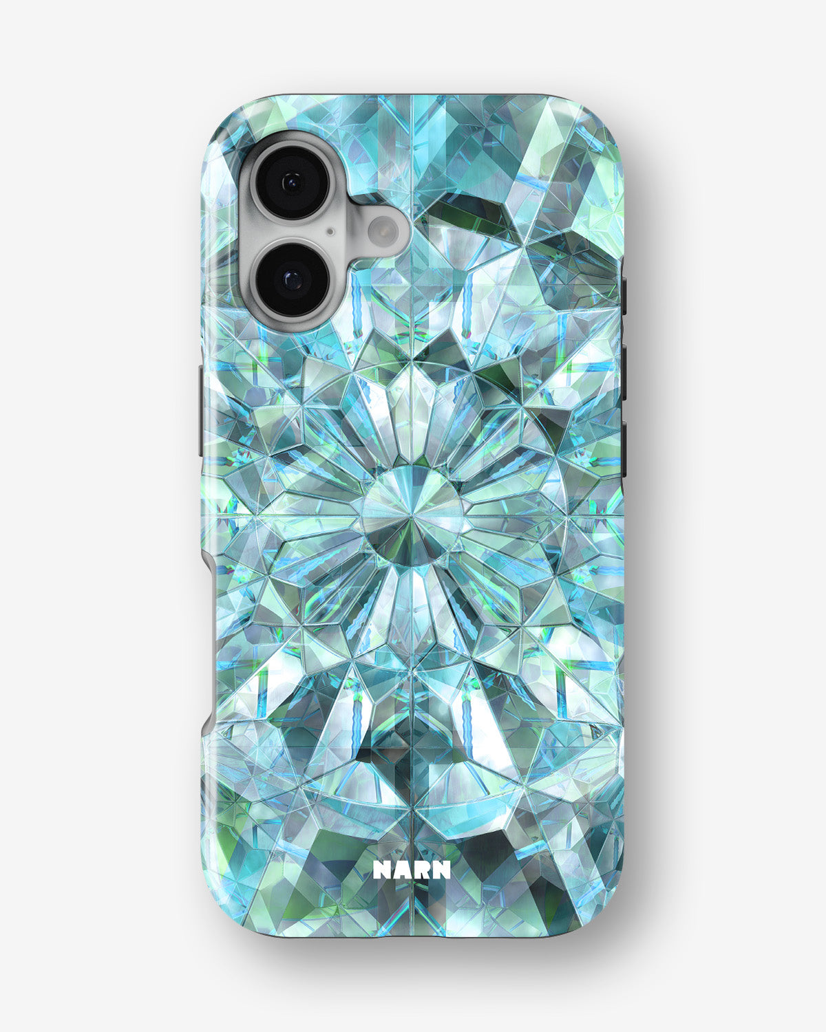 iPhone 16 Plus Tough Case – Green Crystals - View 1