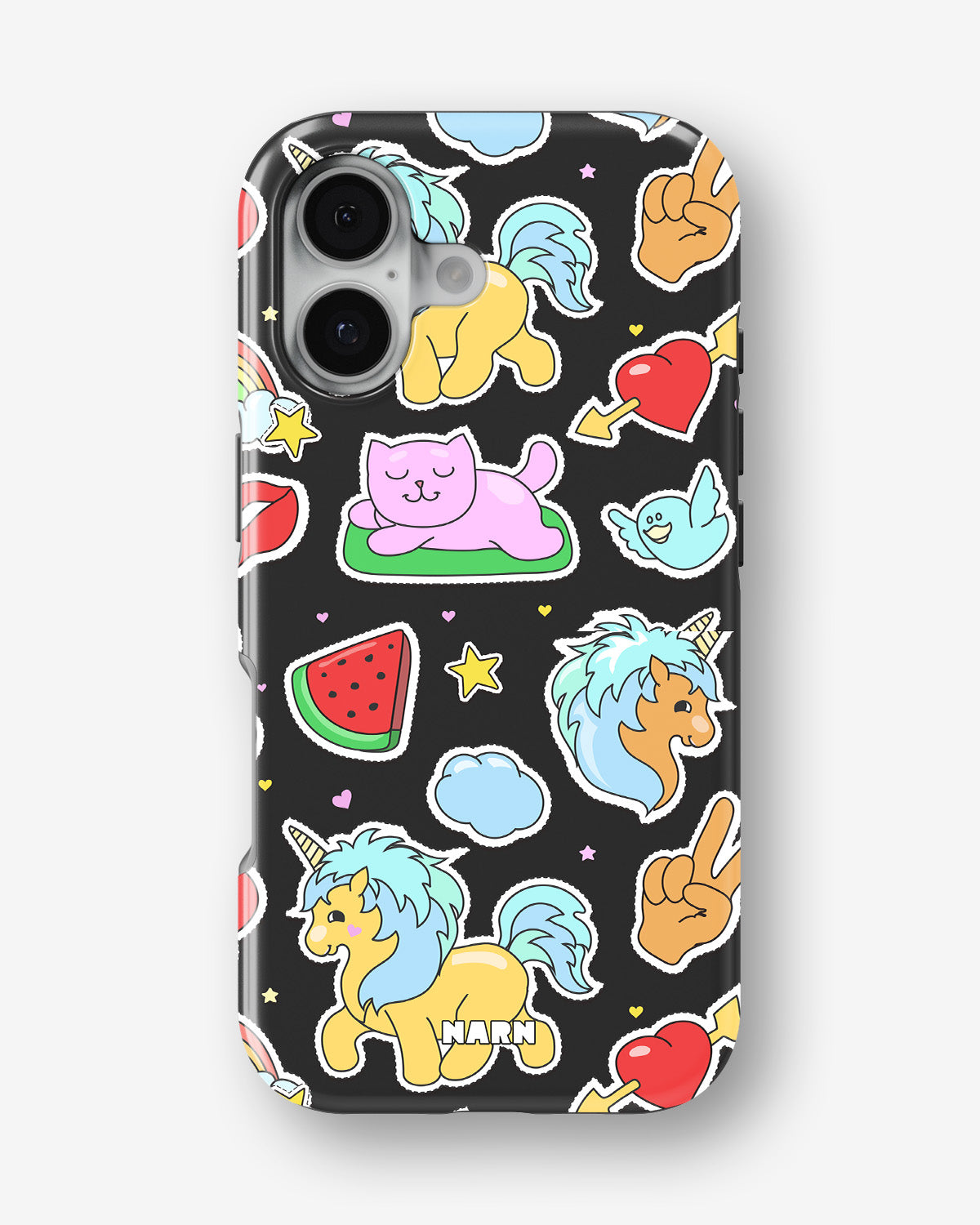 iPhone 16 Plus Tough Case – Cute Stickers - View 1
