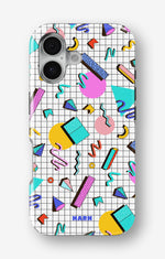 iPhone 16 Plus Tough Case – 80s Memphis - View 1