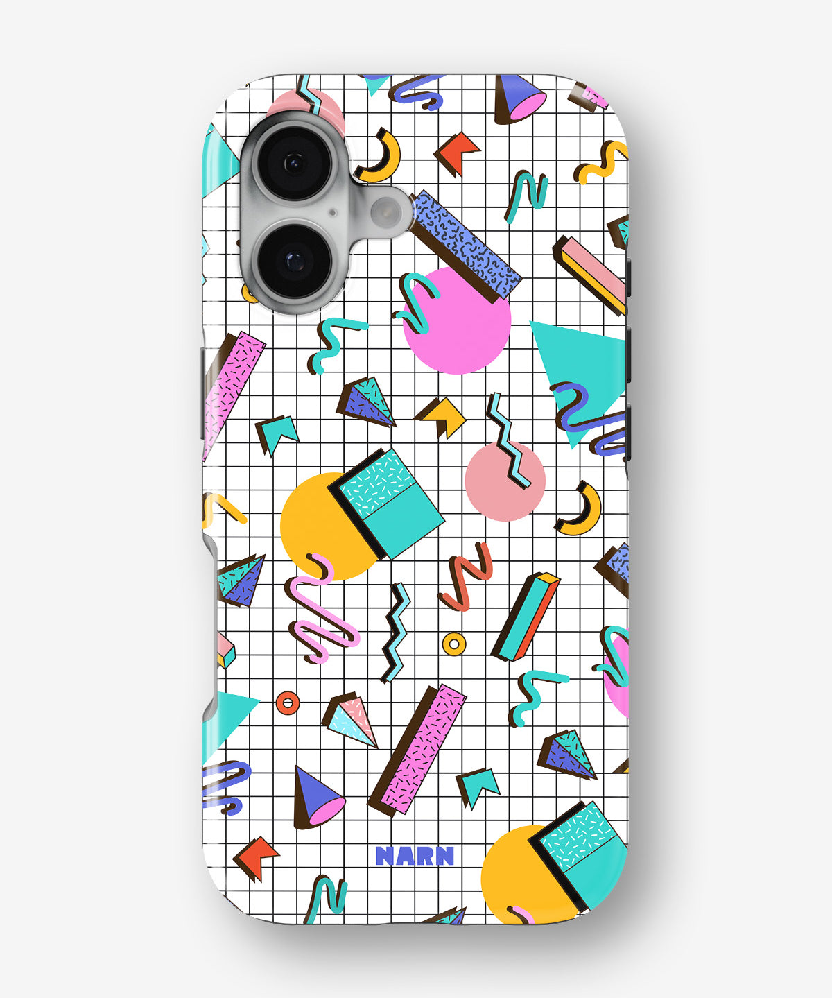 iPhone 16 Plus Tough Case – 80s Memphis - View 1