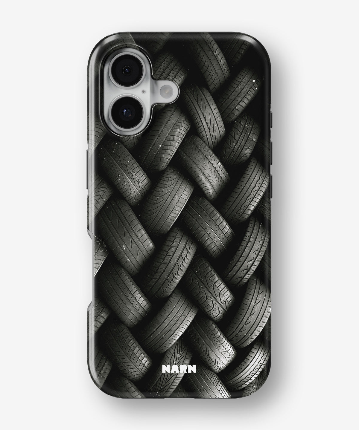 iPhone 16 Plus Tough Case – Tires Wall - View 1