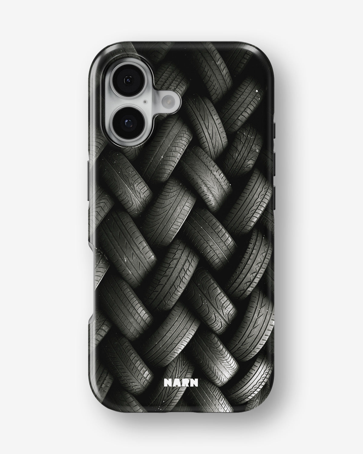 iPhone 16 Plus Tough Case – Tires Wall - View 1