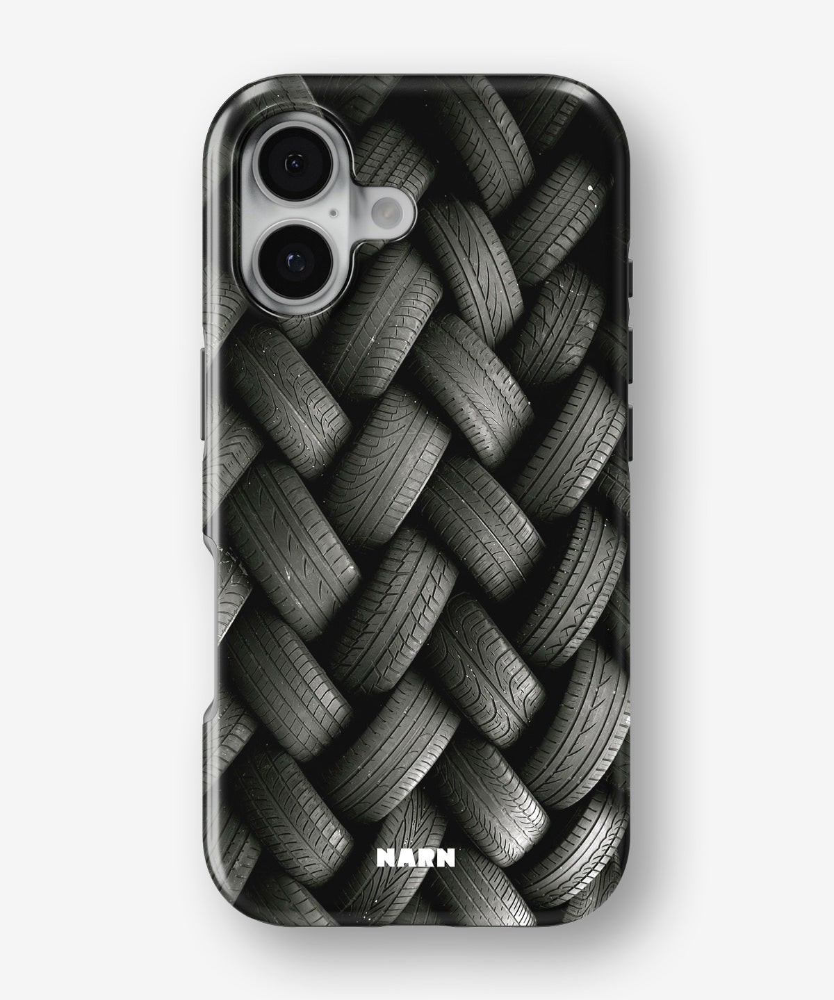 iPhone 16 Plus Tough Case – Tires Wall - View 1