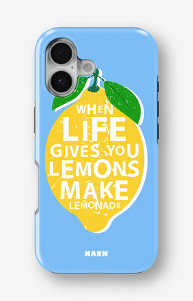 iPhone 16 Plus Tough Case – Lemon Quote - View 1