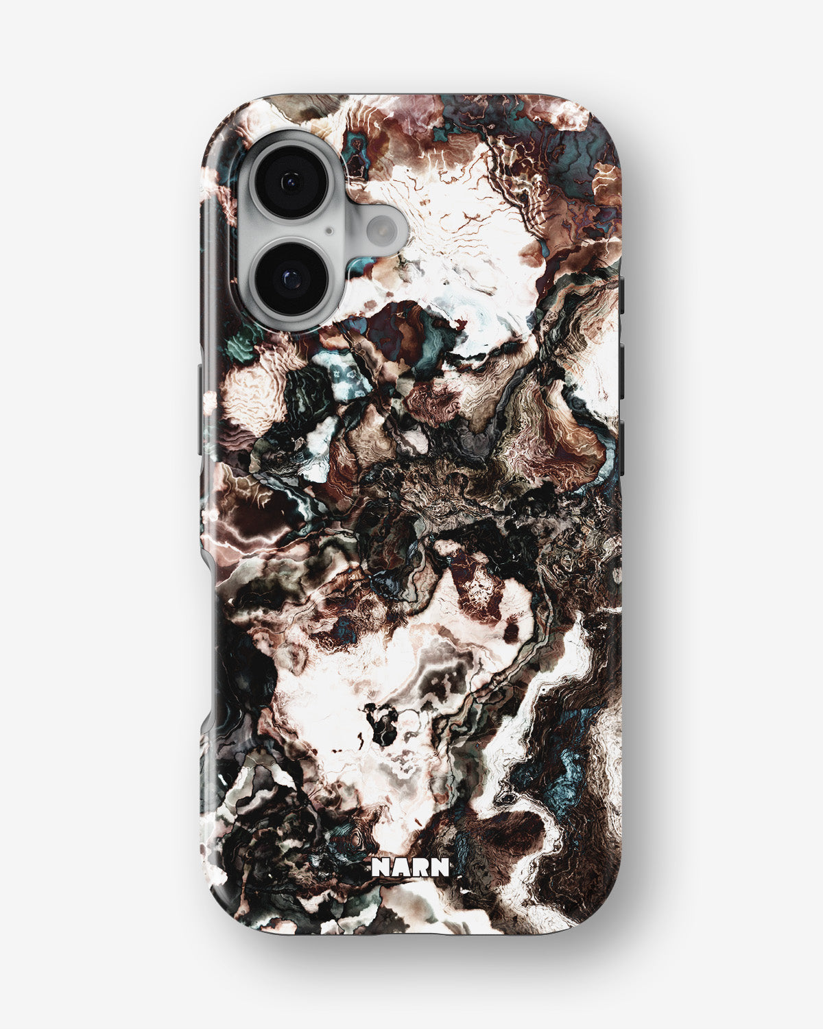 iPhone 16 Plus Tough Case – Marble Brown - View 1