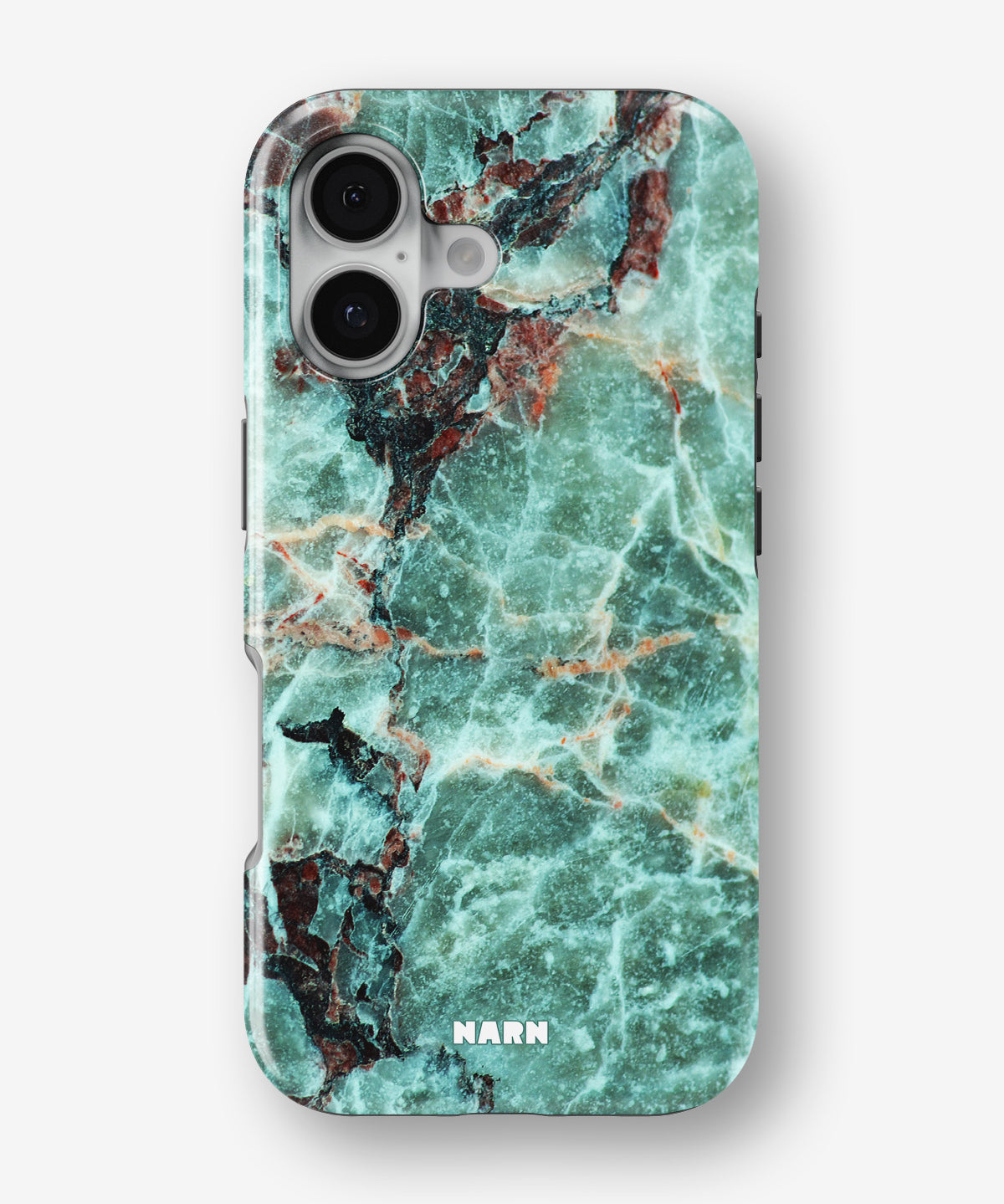 iPhone 16 Plus Tough Case – Green Marble - View 1