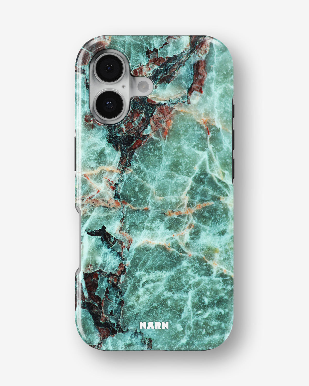 iPhone 16 Plus Tough Case – Green Marble - View 1
