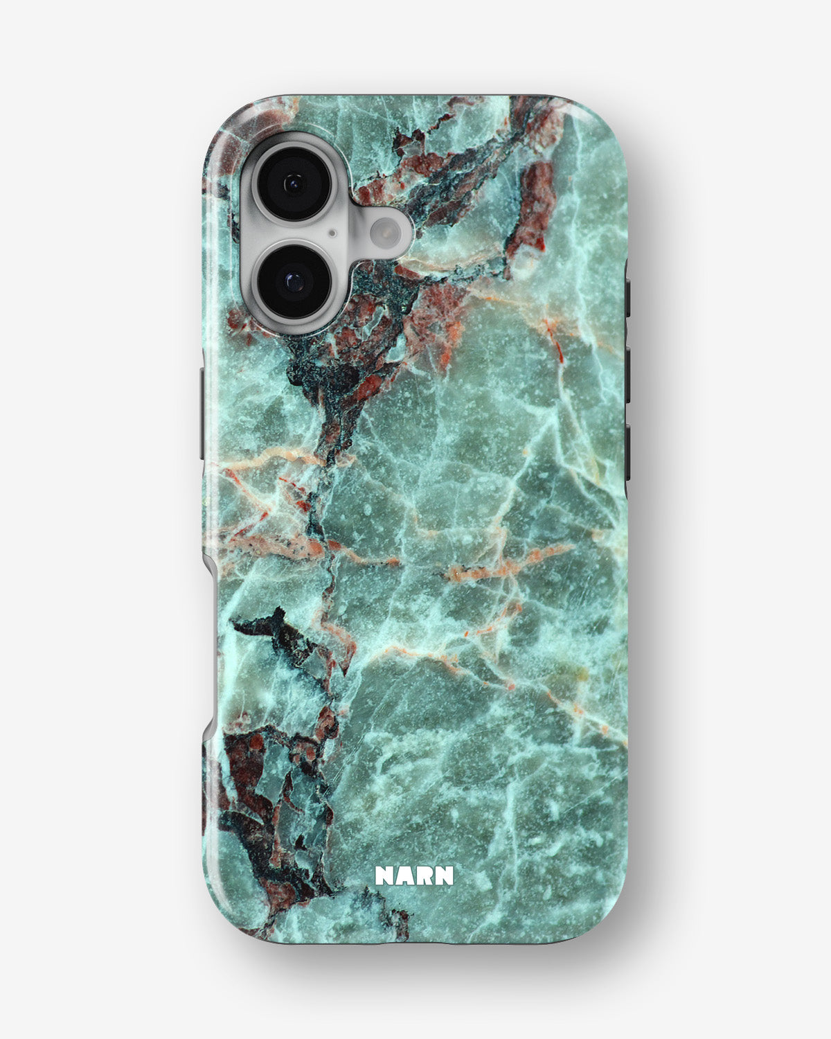 iPhone 16 Plus Tough Case – Green Marble - View 1