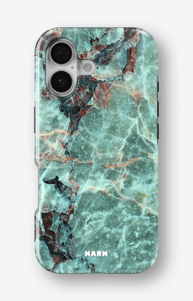 iPhone 16 Plus Tough Case – Green Marble - View 1