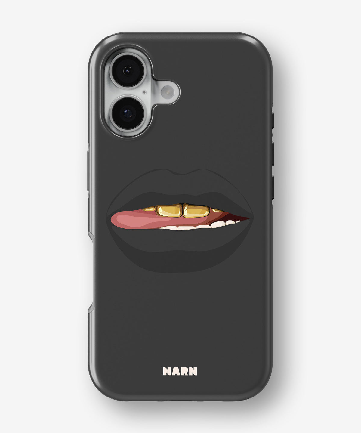 iPhone 16 Plus Tough Case – Golden Lips - View 1