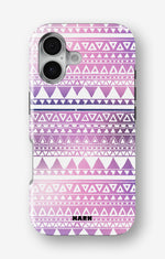 iPhone 16 Plus Tough Case – Purple Aztec - View 1