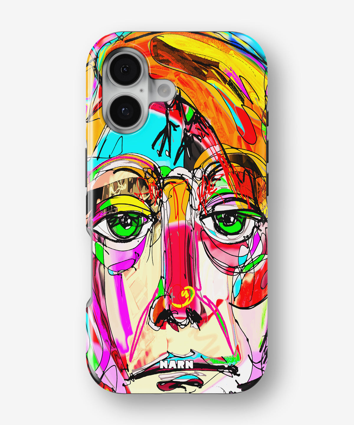 iPhone 16 Plus Tough Case – Abstract Portrait - View 1