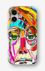 iPhone 16 Plus Tough Case – Abstract Portrait - View 1