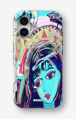 iPhone 16 Plus Tough Case – Abstract Cat - View 1