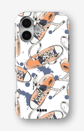 iPhone 16 Plus Tough Case – Apricot Sneakers - View 1