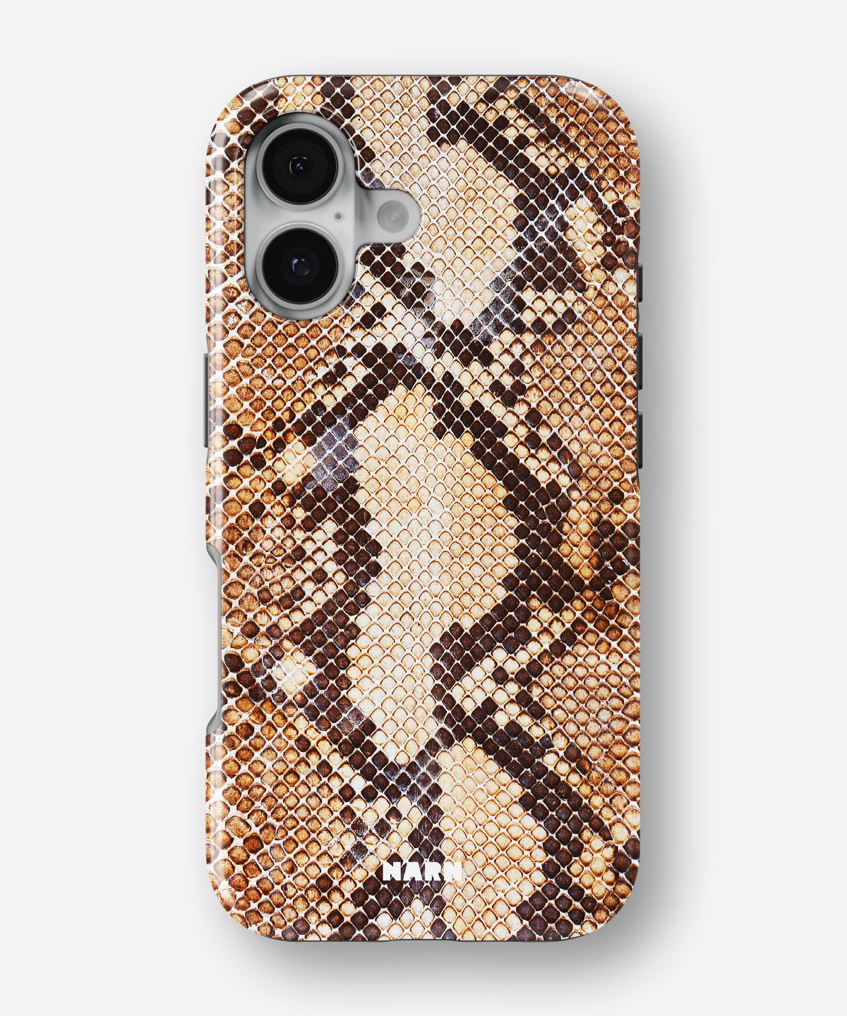 iPhone 16 Plus Tough Case – Brown Snakeskin - View 1