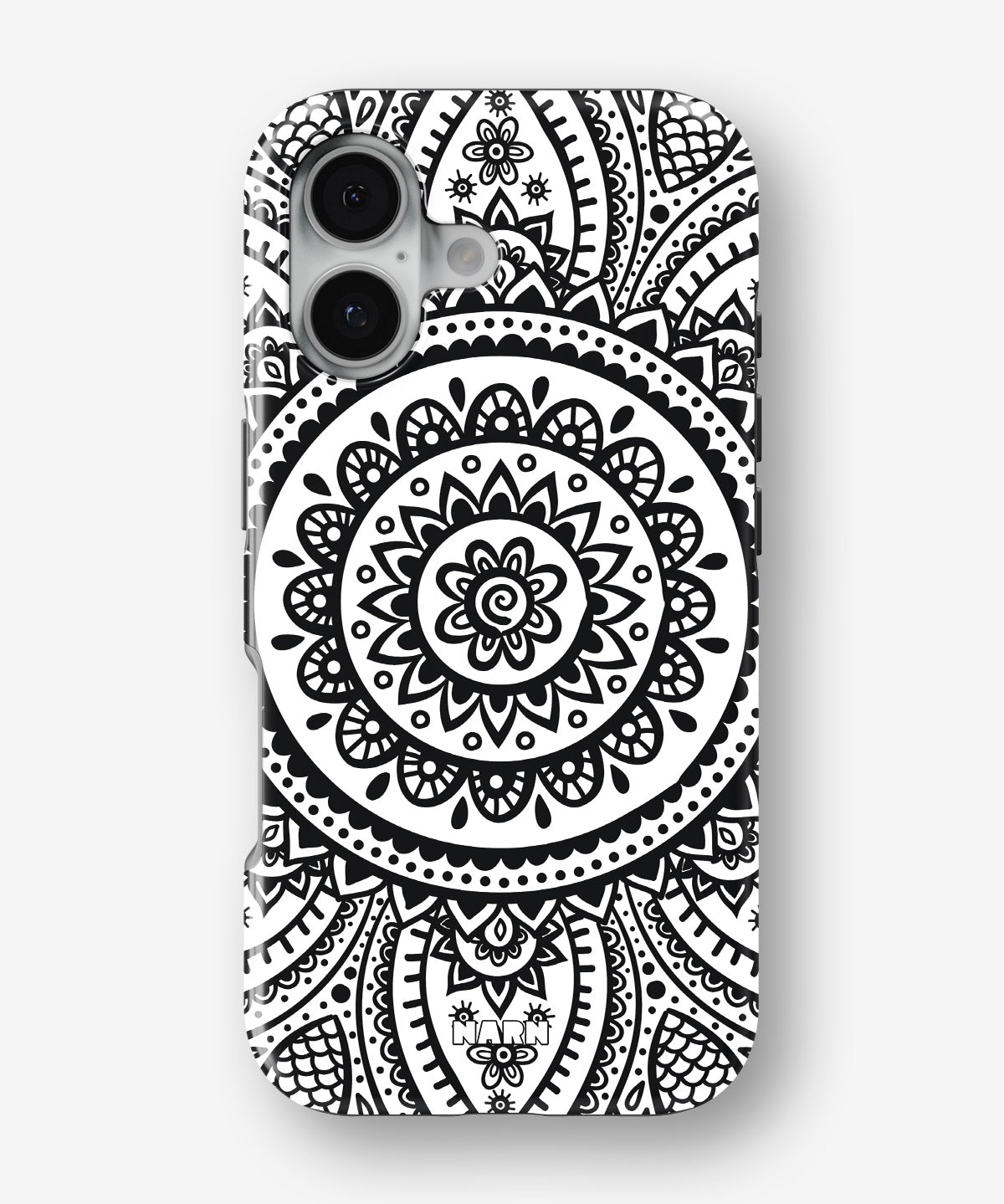 iPhone 16 Plus Tough Case – Henna Mandala - View 1