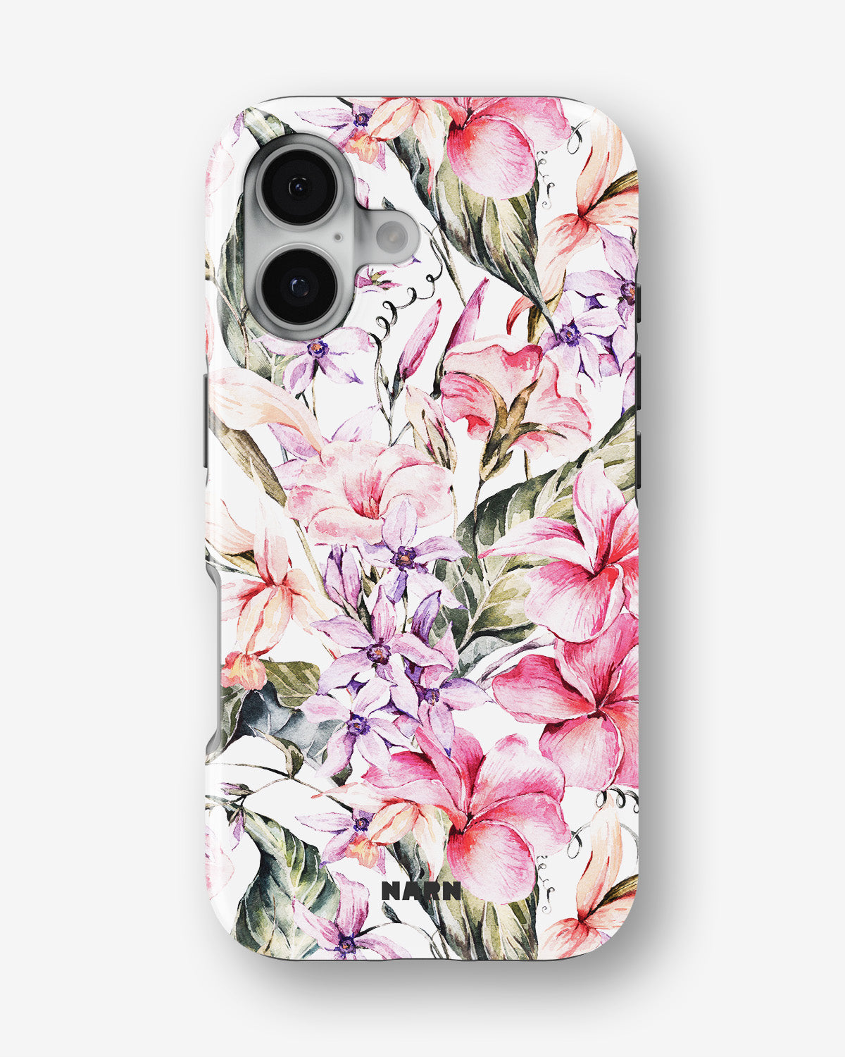 iPhone 16 Plus Tough Case – Watercolor Flowers - View 1