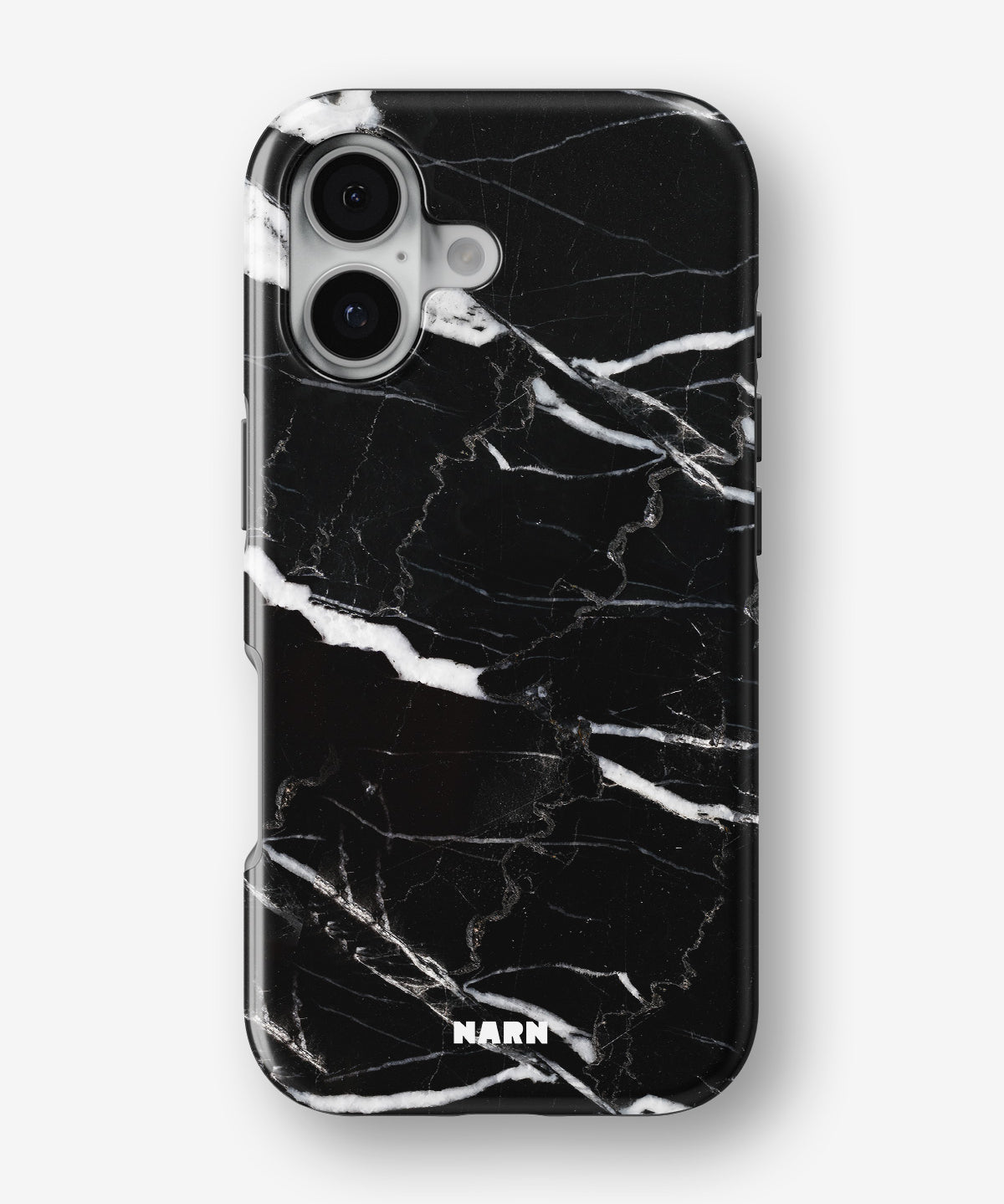 iPhone 16 Plus Tough Case – Black Marble - View 1