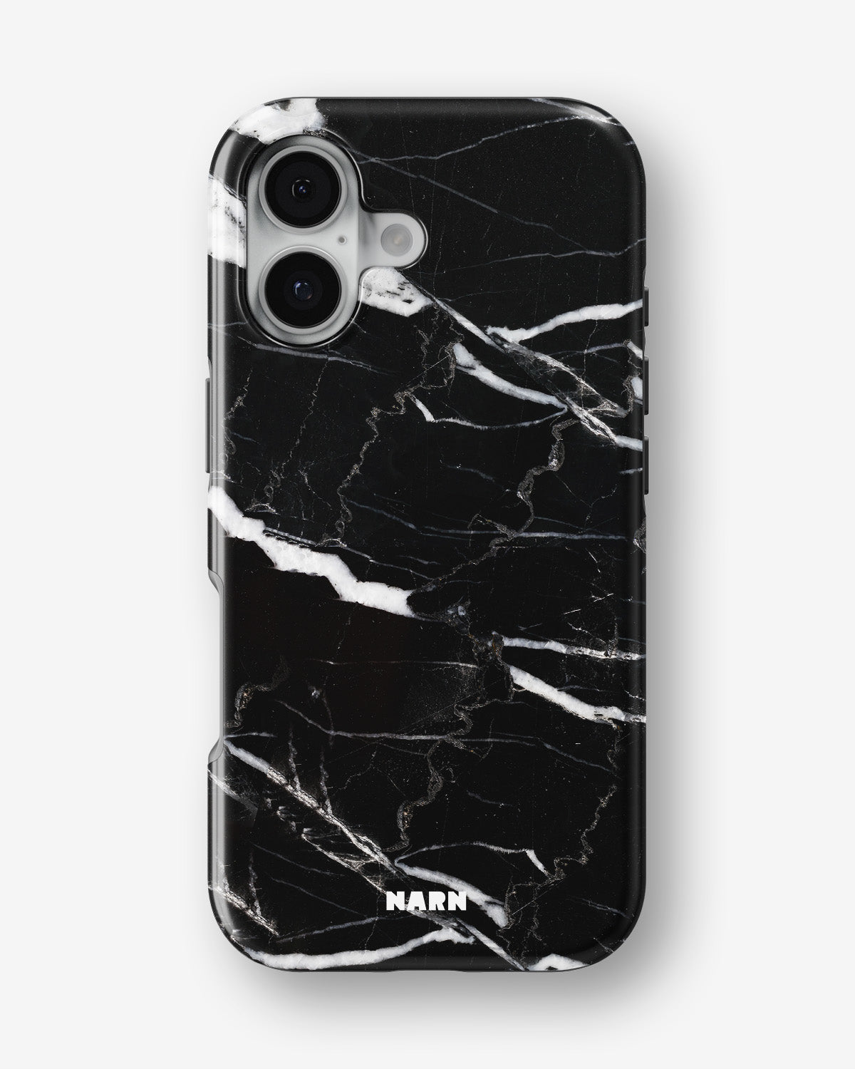 iPhone 16 Plus Tough Case – Black Marble - View 1
