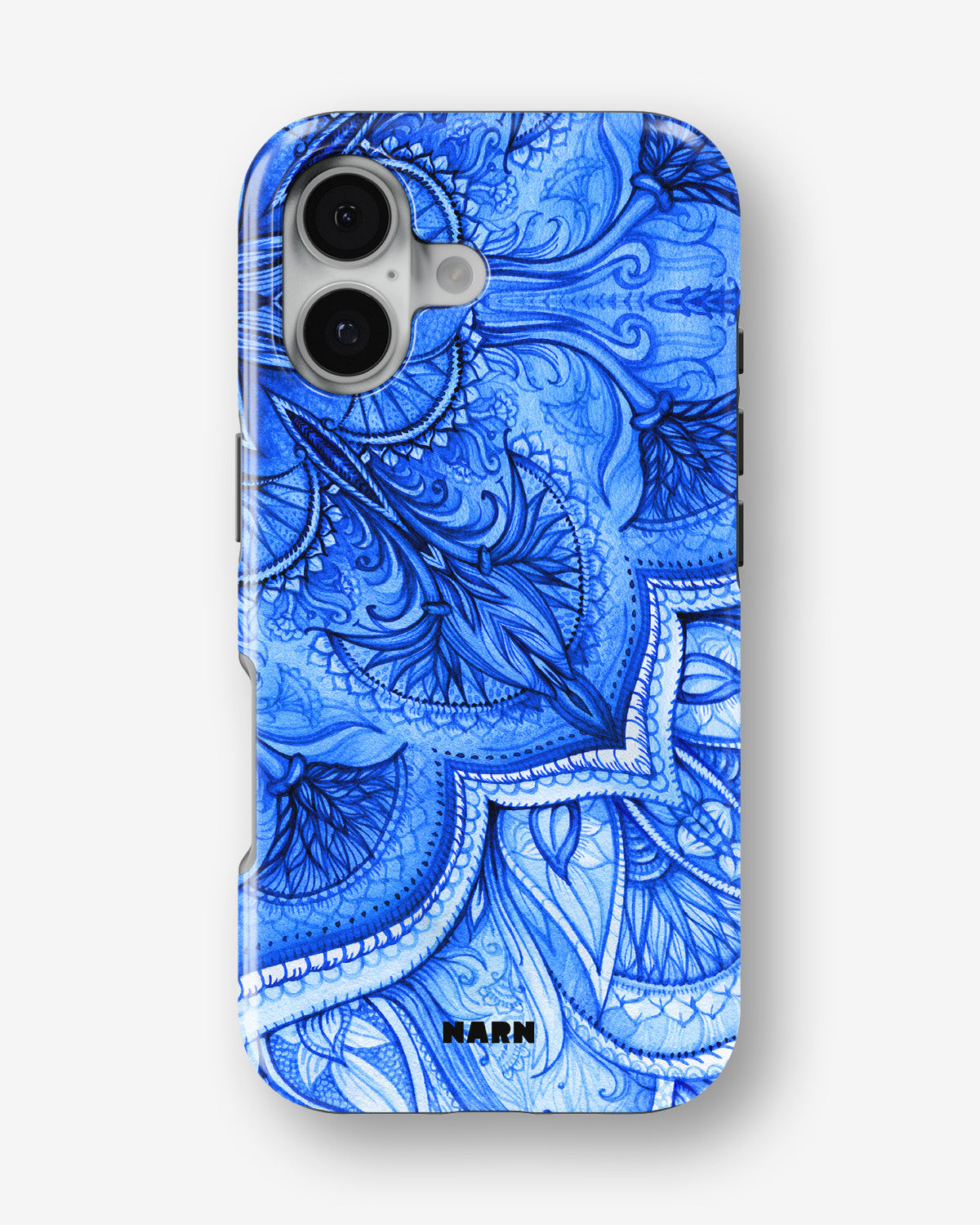 iPhone 16 Plus Tough Case – Blue Vintage - View 1