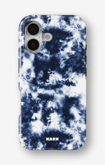 iPhone 16 Plus Tough Case – Tie Dye Blue - View 1