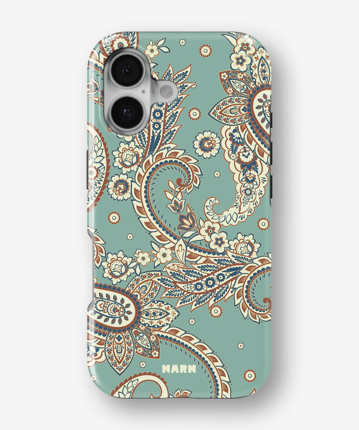 iPhone 16 Plus Tough Case – Paisley Green - View 1