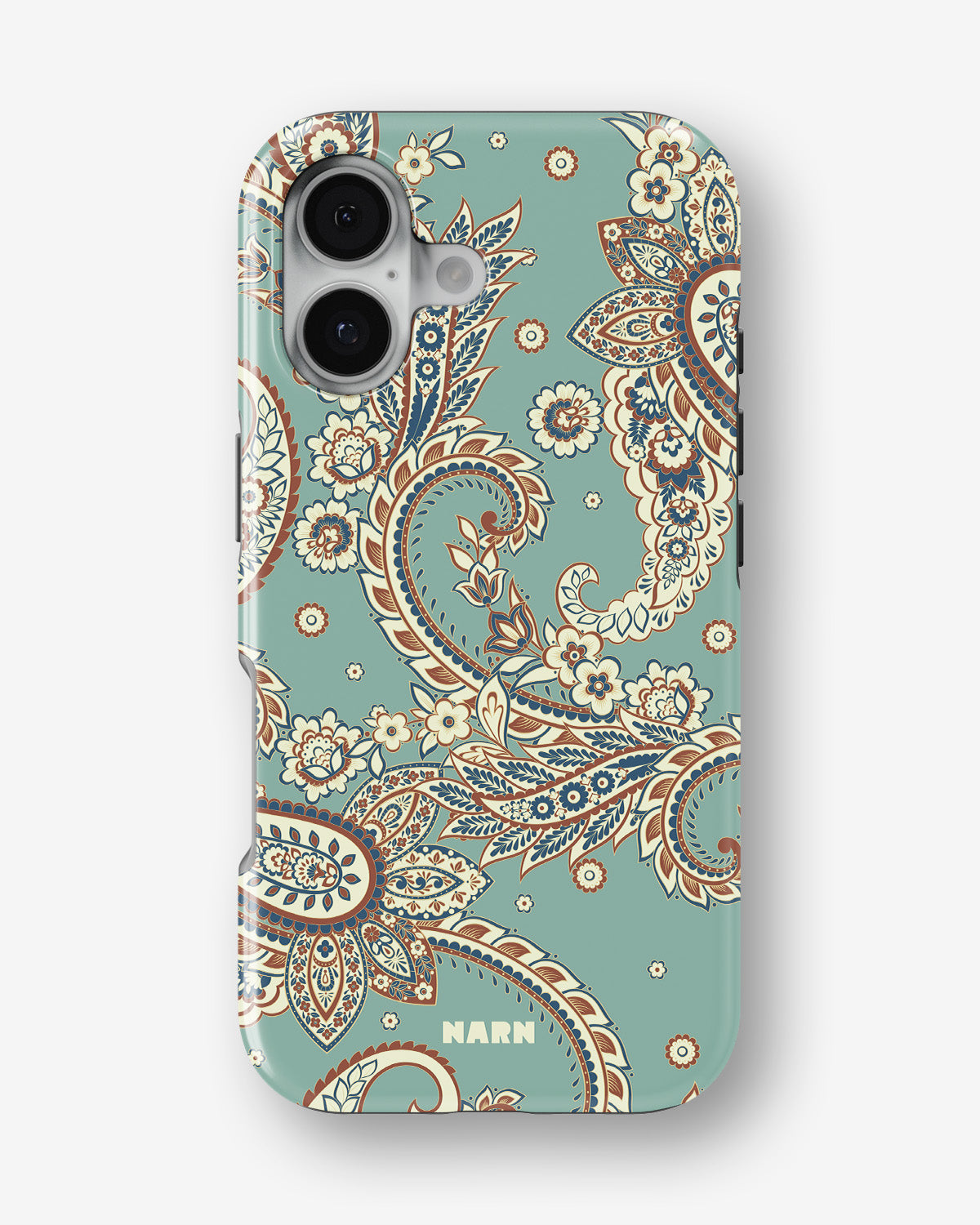 iPhone 16 Plus Tough Case – Paisley Green - View 1