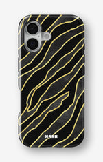 iPhone 16 Plus Tough Case – Golden Zebra - View 1