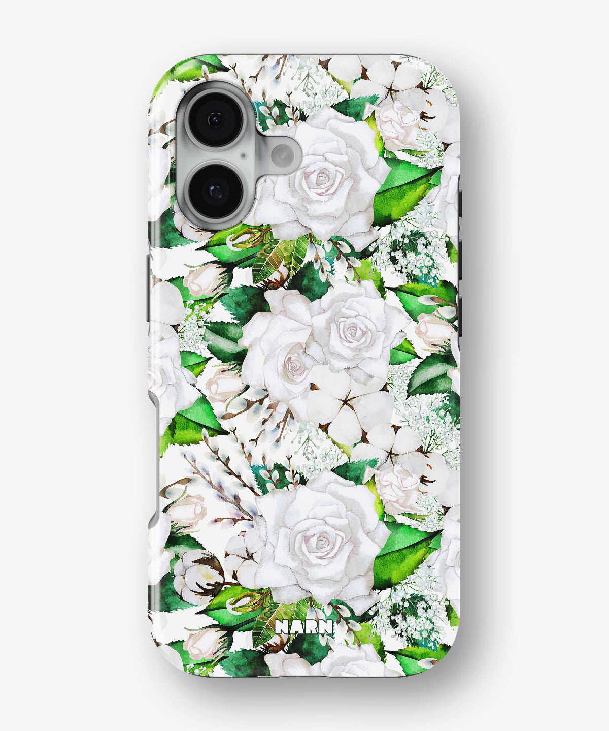 iPhone 16 Plus Tough Case – White Bloom - View 1