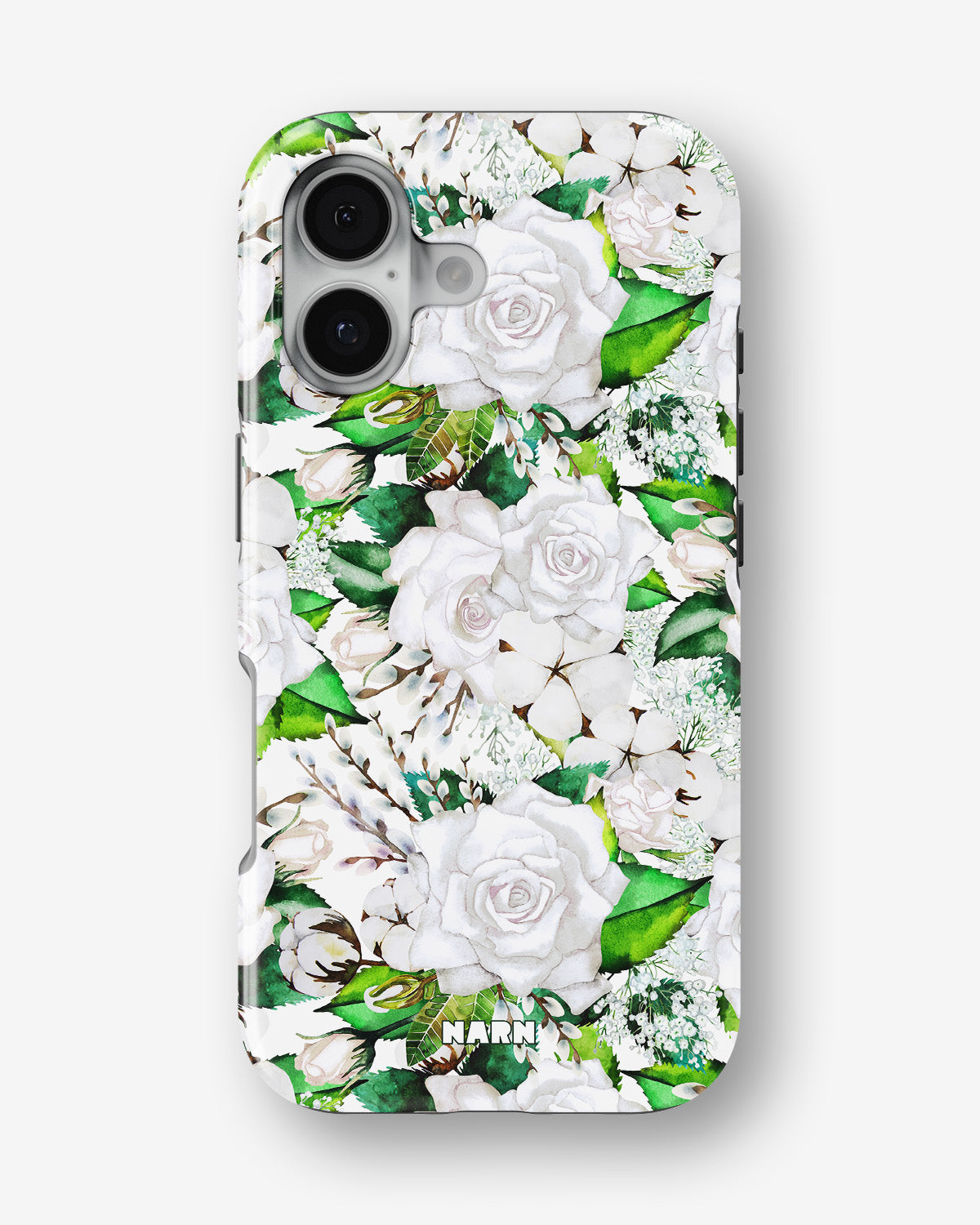 iPhone 16 Plus Tough Case – White Bloom - View 1