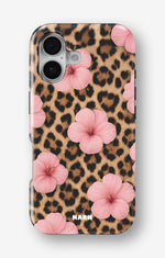 iPhone 16 Plus Tough Case – Leopard Flower - View 1