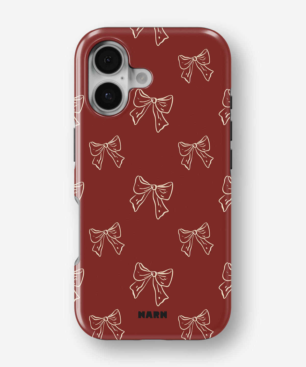 iPhone 16 Plus Tough Case – Cherry Bows - View 1