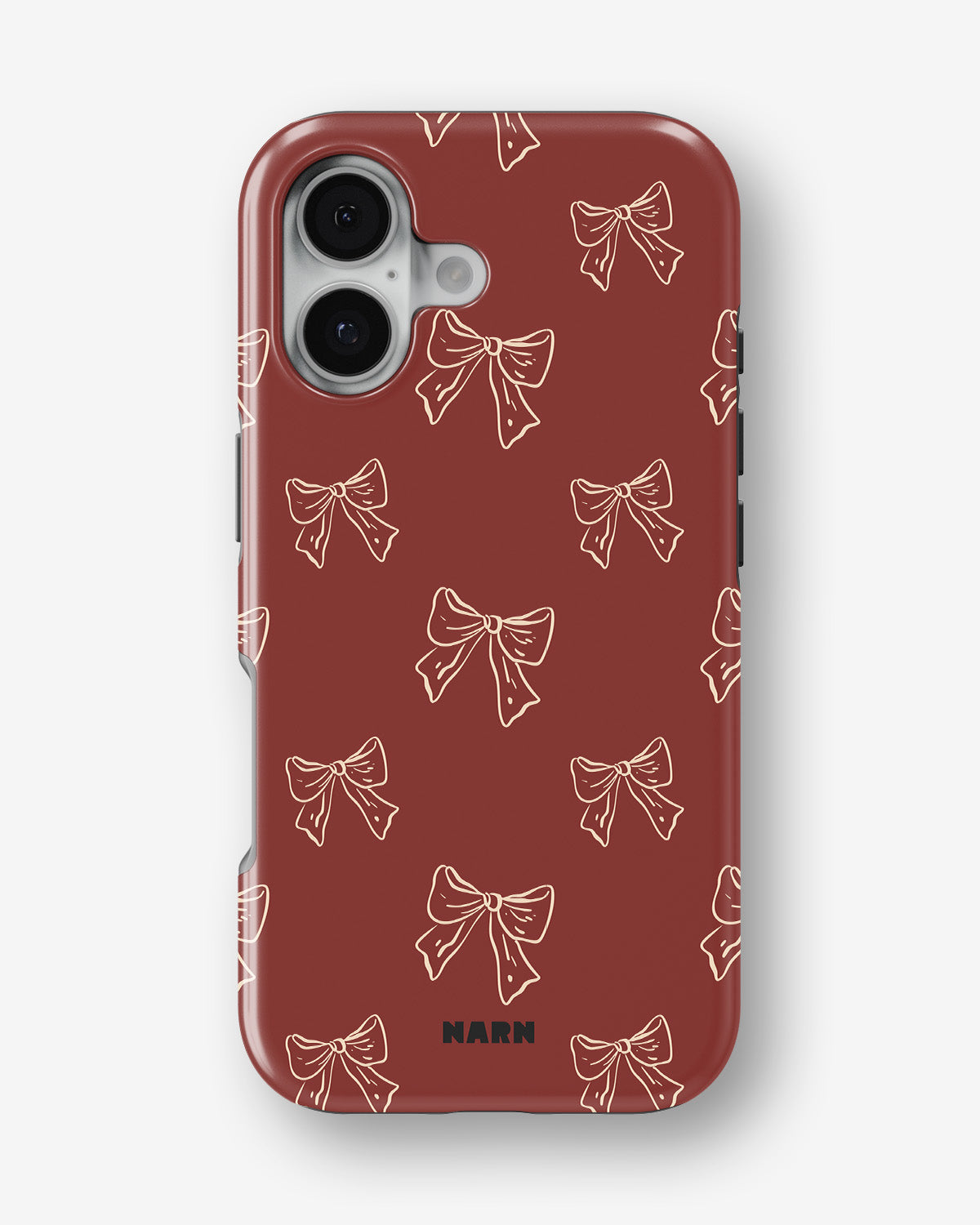 iPhone 16 Plus Tough Case – Cherry Bows - View 1