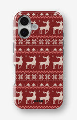 iPhone 16 Plus Tough Case – Reindeer Knit - View 1