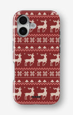 iPhone 16 Plus Tough Case – Reindeer Knit - View 1