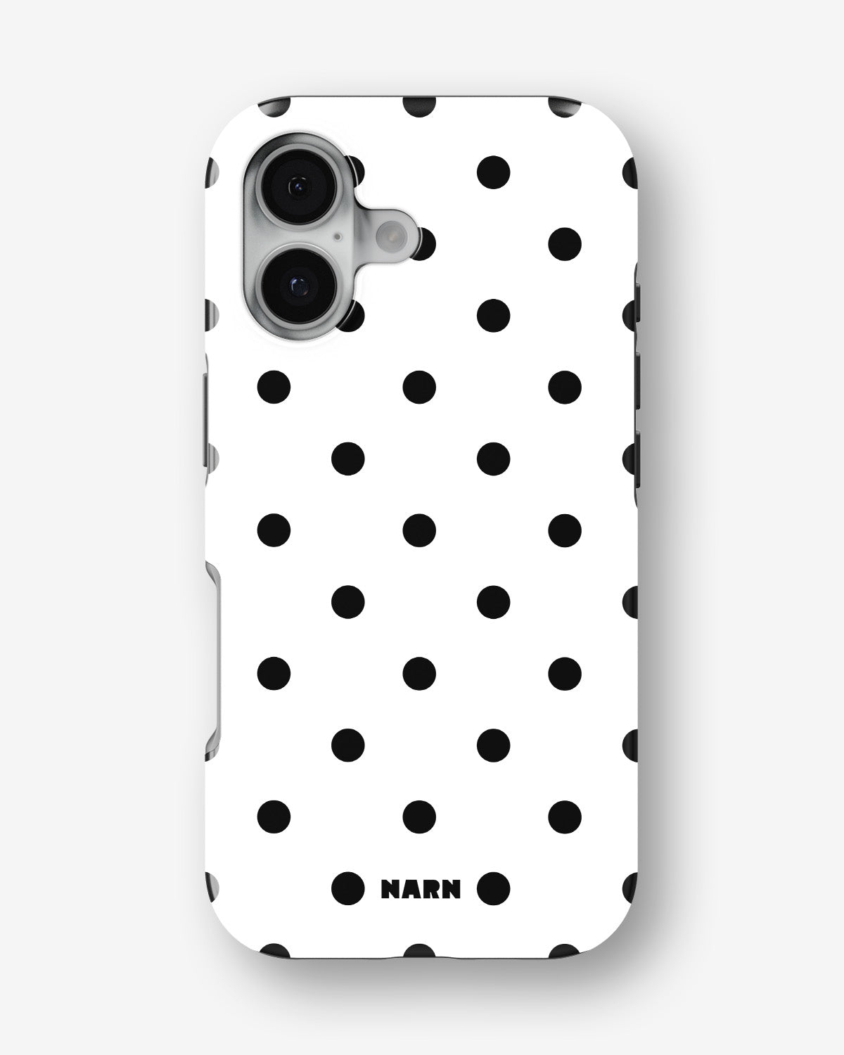 iPhone 16 Plus Tough Case – Mono Dots - View 1