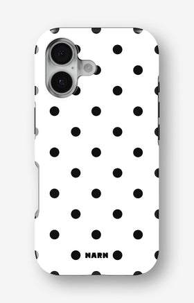 iPhone 16 Plus Tough Case – Mono Dots - View 1